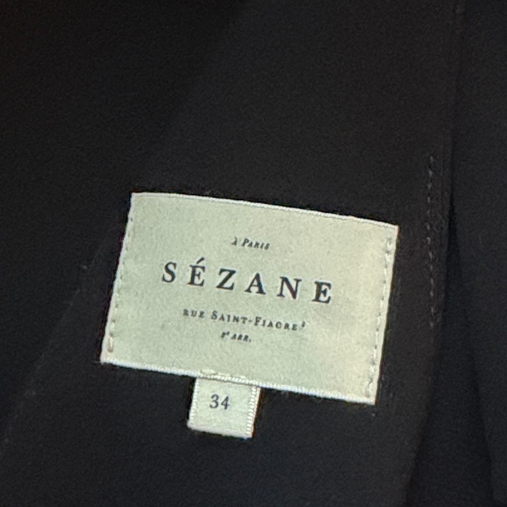 Sezane Bow Shoulder V Neck Dress - Picture 4 of 4